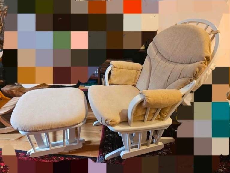 Dutailier glider chair with stool 