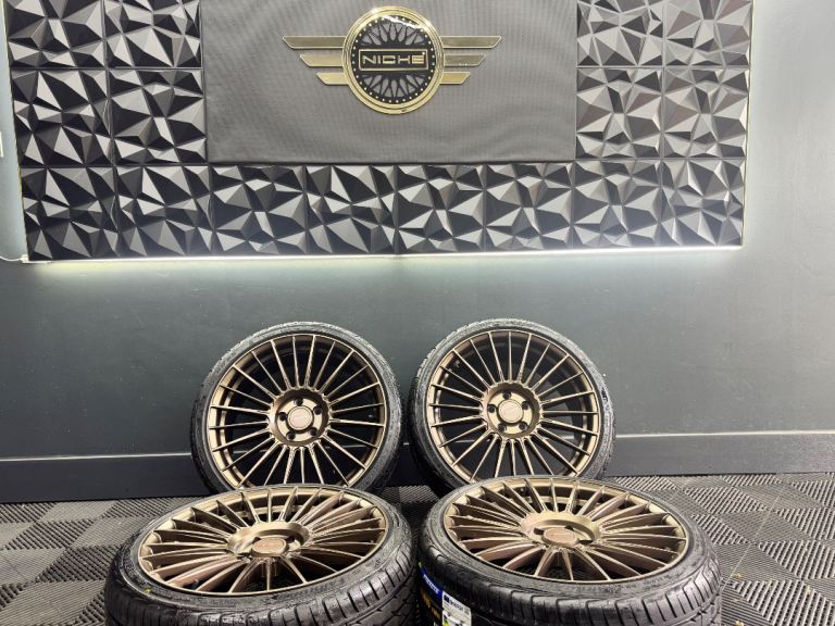 19” inch velocity bronze alloy wheels 5x112 audi vw mercedes a3 s3 rs golf r a45 35 cla caddy