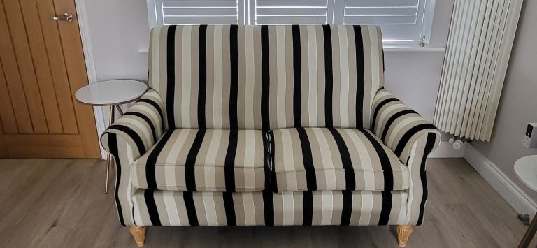 Striped Two-Seater Sofa  Good Condition