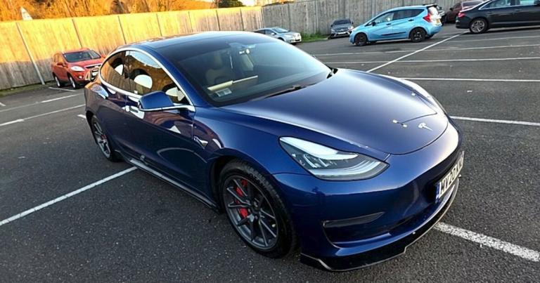 2020 20 TESLA MODEL 3 LONG RANGE AWD ELECTRIC AUTOMATIC BLUE ACCEL BOOST