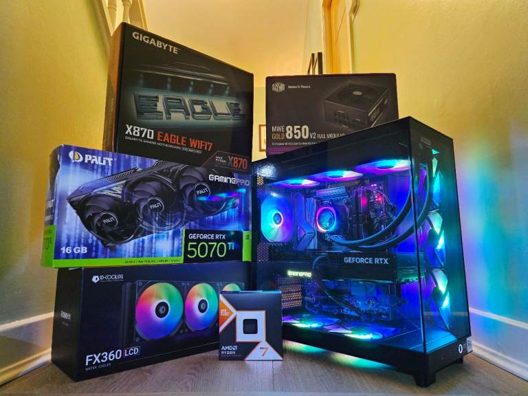 *SOLD*High End Ryzen 7 9800X3D Gaming PC, RTX 5070Ti 16GB, 32GB, 4TB, NZXT, LCD, 12M Warranty