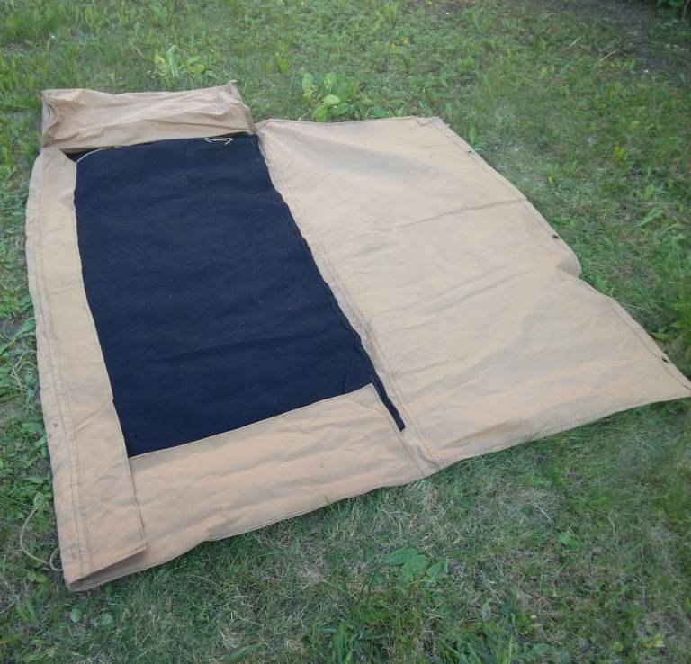 Original WW2 British Army Officers Sleeping Bag Bed Roll 1944 and large Canvas Holdall Bag 1945.
