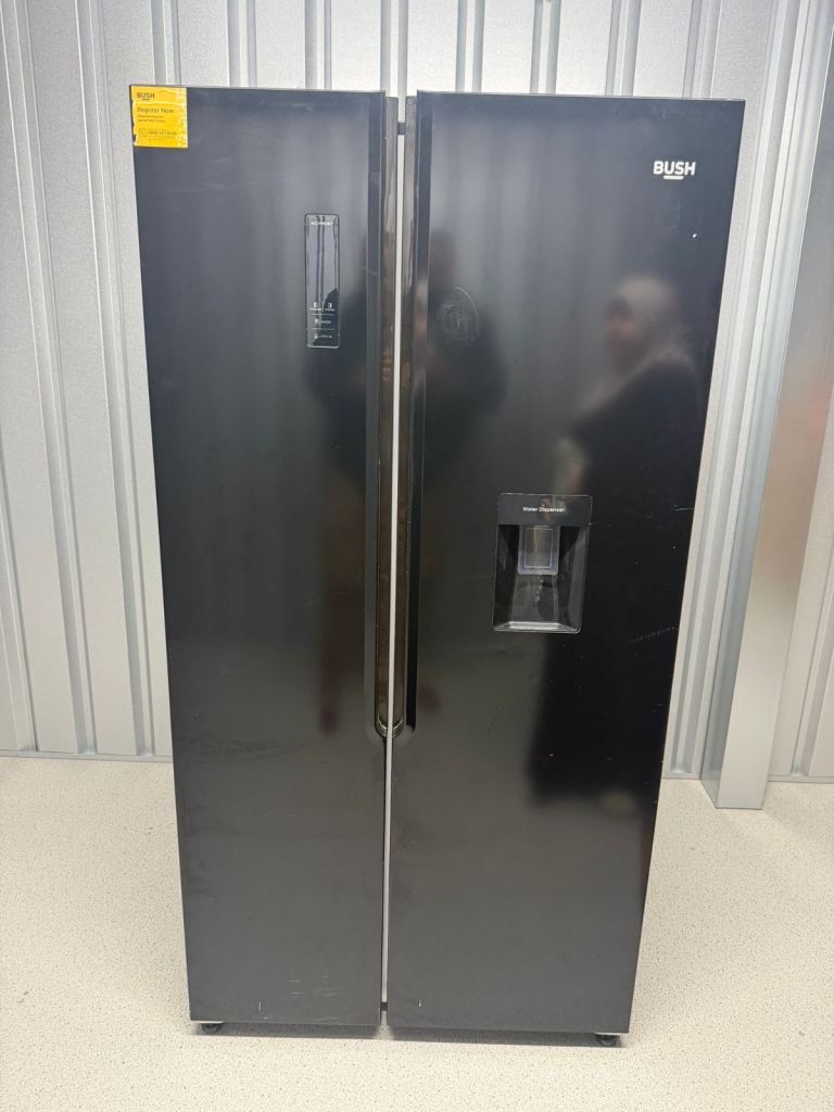 🏡Free Delivery Bush Black American fridge  Freezer  for sale cash on delivery 🚚 