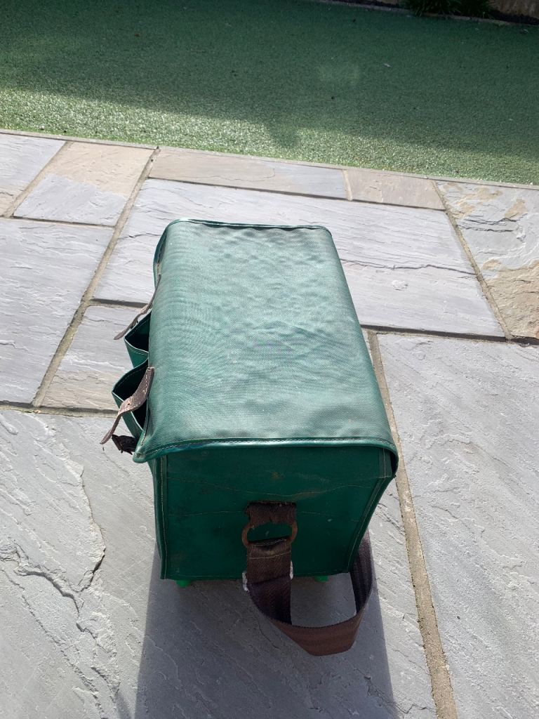 Vintage Green Fishing Tackle Box Bag