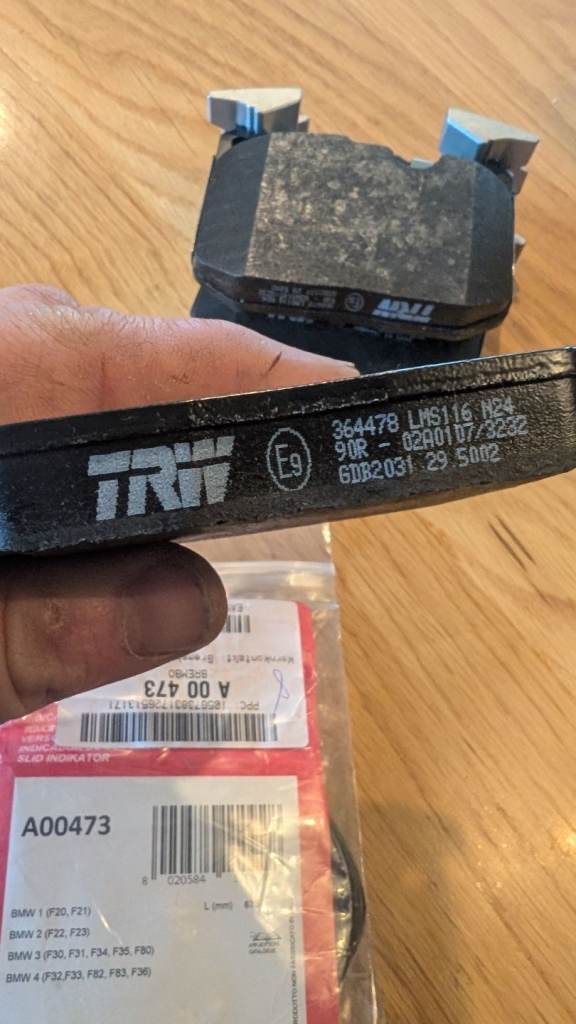Bmw M Sport  brake pads and discs