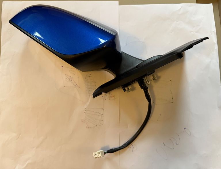 Toyota Yaris MK3 2012-2020 N/S Passenger Side Left Wing/ Door Mirror 025614 Blue
