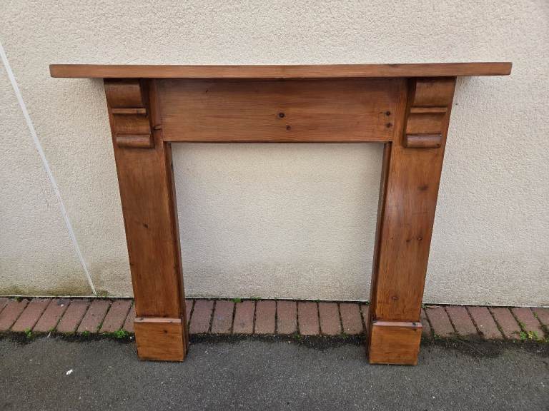 Wooden fireplace surround 