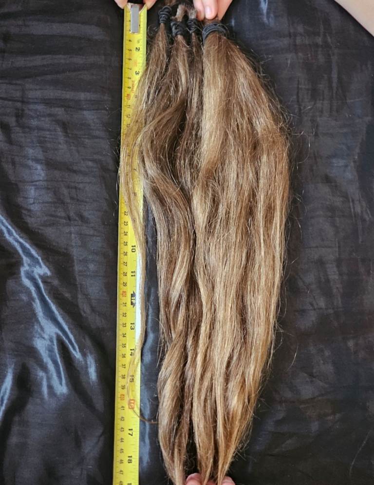 50cm Virgin Wavy Dark Blonde Hair, Open to Offers!
