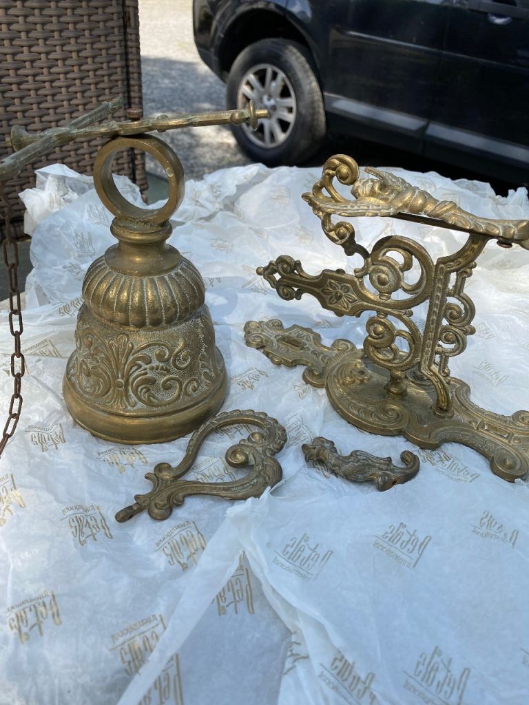 Antique brass ship bell