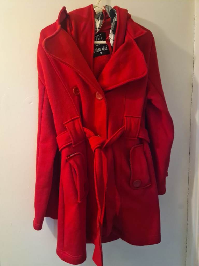 Red coat size 18