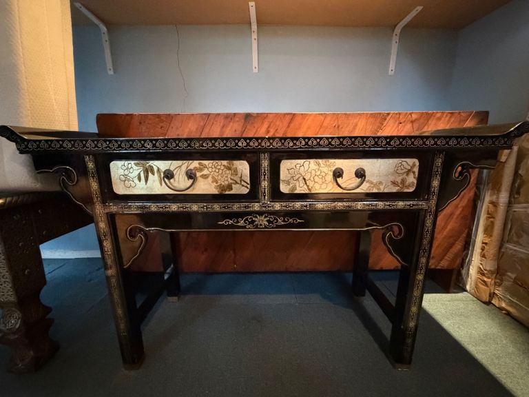 Vintage Asian Style Sideboard & Matching Table – Quick Sale- pick ip only 