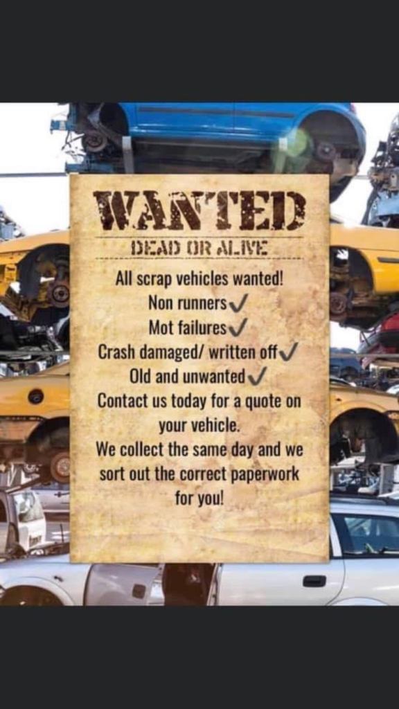 We buy scrap cars vans 4x4s