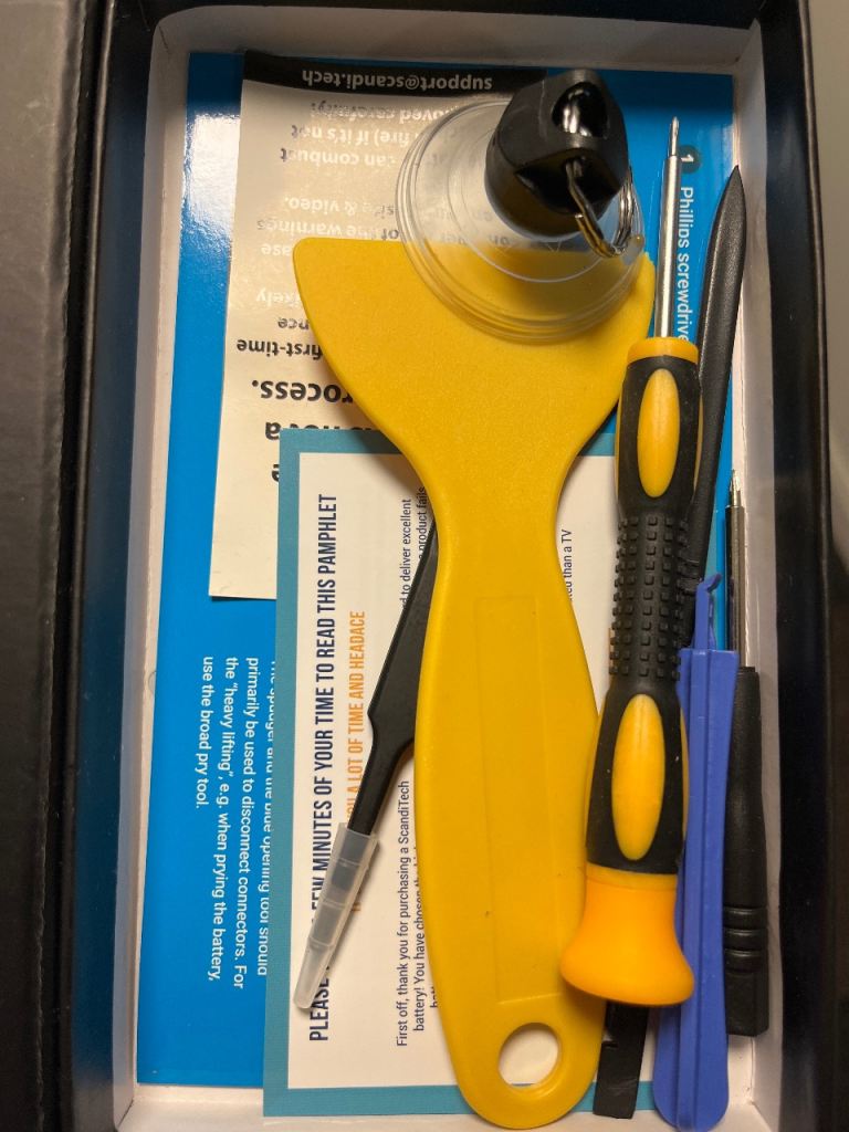 Smartphone battery replacement kit