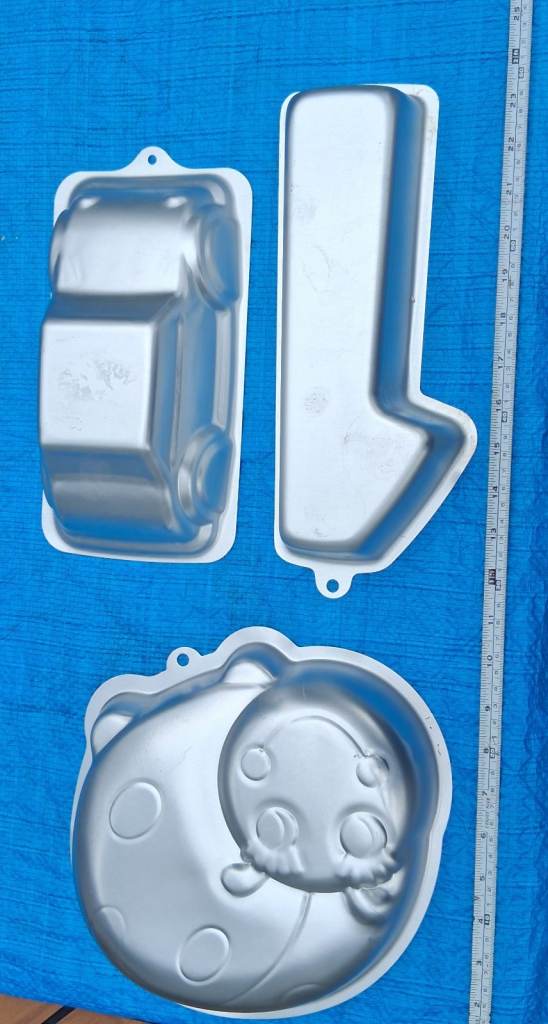 Novelty Cake Tins - Car, Number 1, and Ladybug Designs