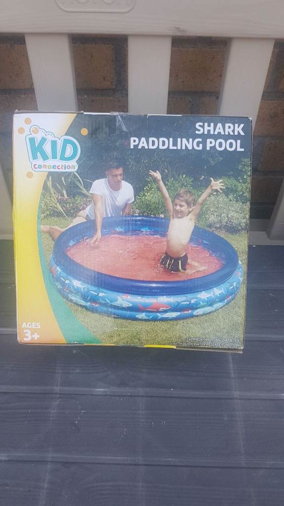 Kid Essentials Shark Paddling Pool - Brand New