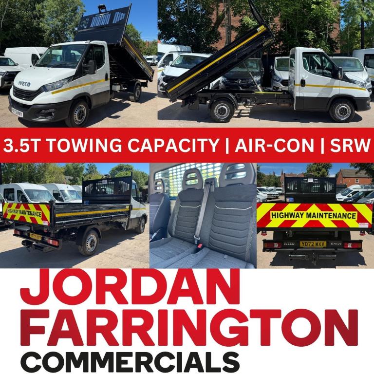 2022 72 Reg IVECO DAILY RWD SRW SINGLE CAB STEEL BODY TIPPER WITH AIRCON +CRUISE