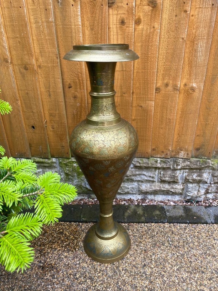 Decorative Metal Vase - Gold, As Good As New