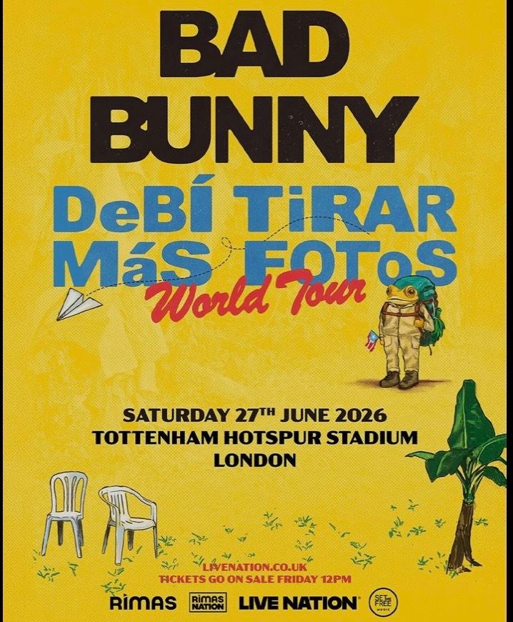 Bad bunny tickets DTmF - June 27 - Tottenham stadium. London