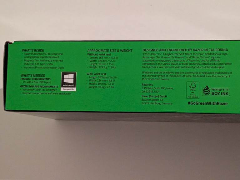 Razer Huntsman V3 Pro TKL Keyboard NEW