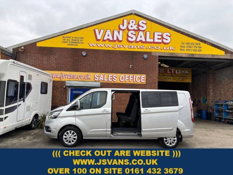 2021 71 FORD TRANSIT CUSTOM LWB CREW CAB ONLY £12995 + VAT MANCHESTER / ST