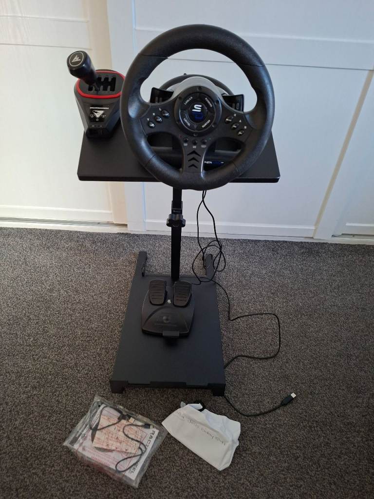 Steering wheel, gear stick, stand bundle