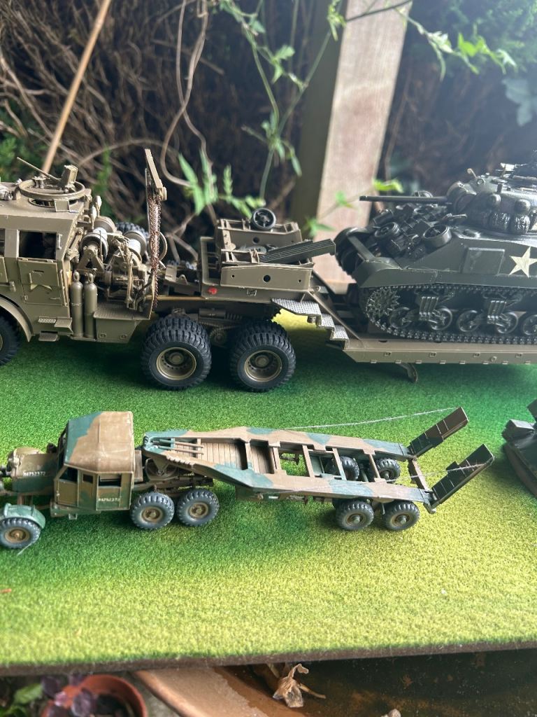 Good Condition Green Military Toy Transport Truck with Trailer