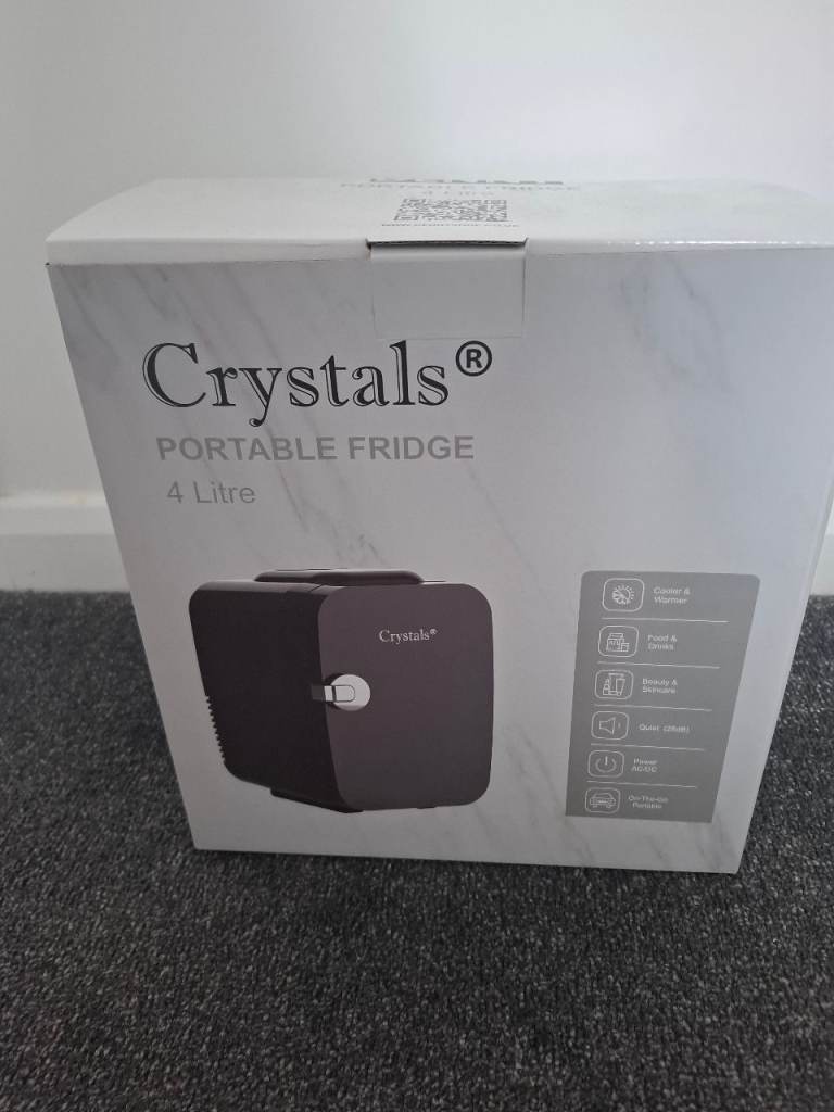 Crystal Mini Fridge in Black BNIB