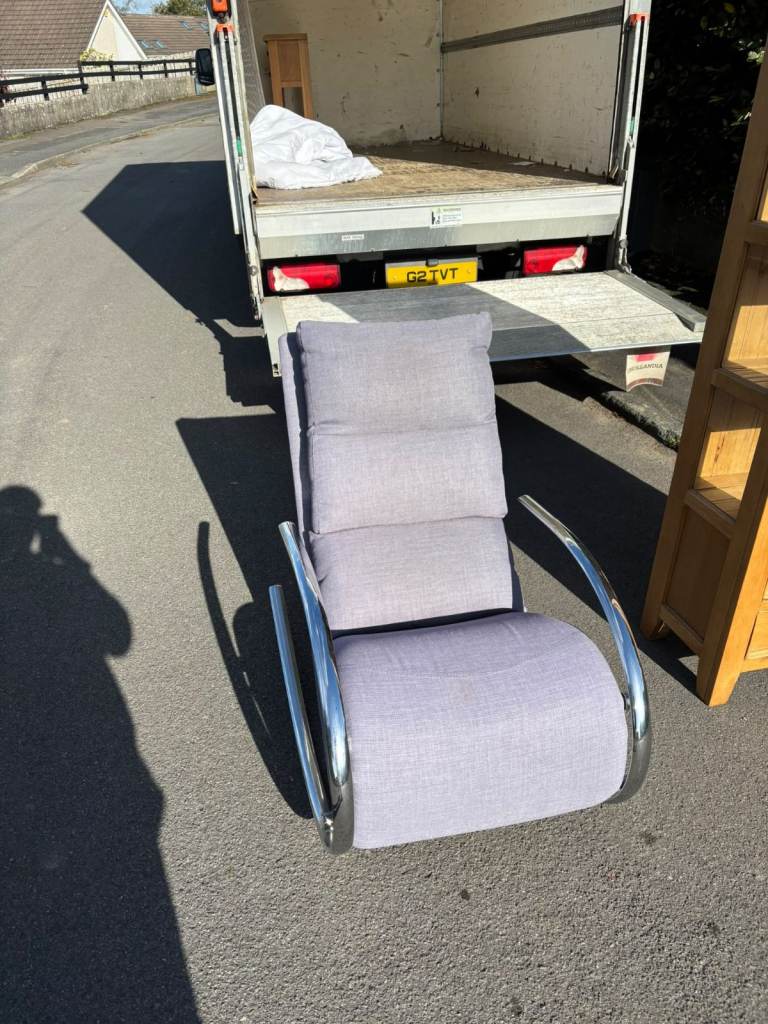 Purple Fabric Rocking Armchair – Great Condition