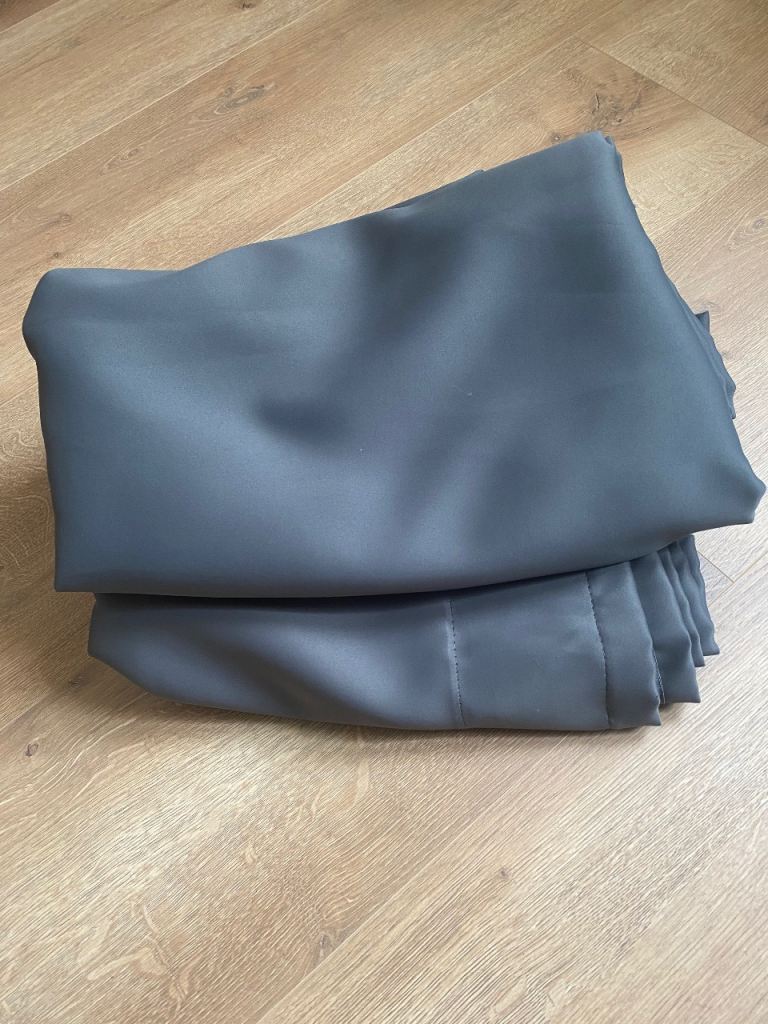 IKEA blue grey long curtains 