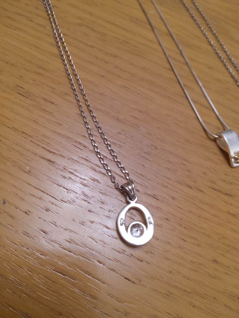 3 925 stamped sterling silver chains and pendants. £10 each or offers