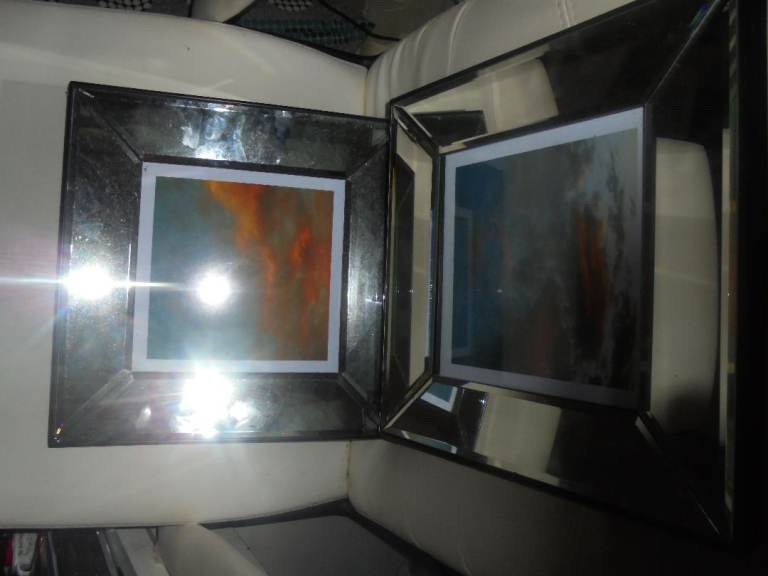 X2 Mirrored Photograph Frames - VGC