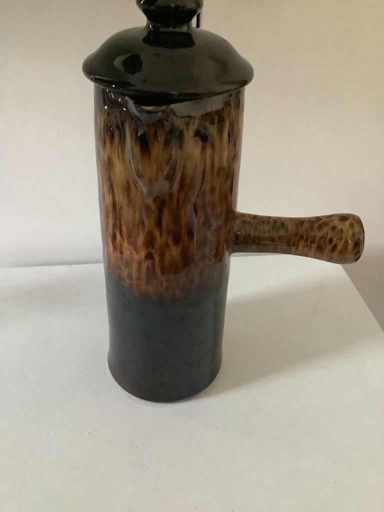 Vintage Cornish Fosters Devon Pottery coffee / tea pot. 1970s