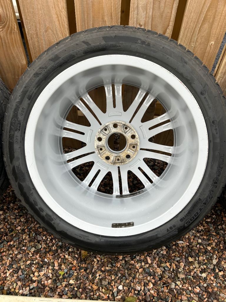 BMW E46 OEM M3 alloys wheels new Bridgestone tyres