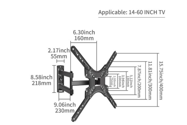 New Ogetok Full Motion TV Wall Mount/Bracket