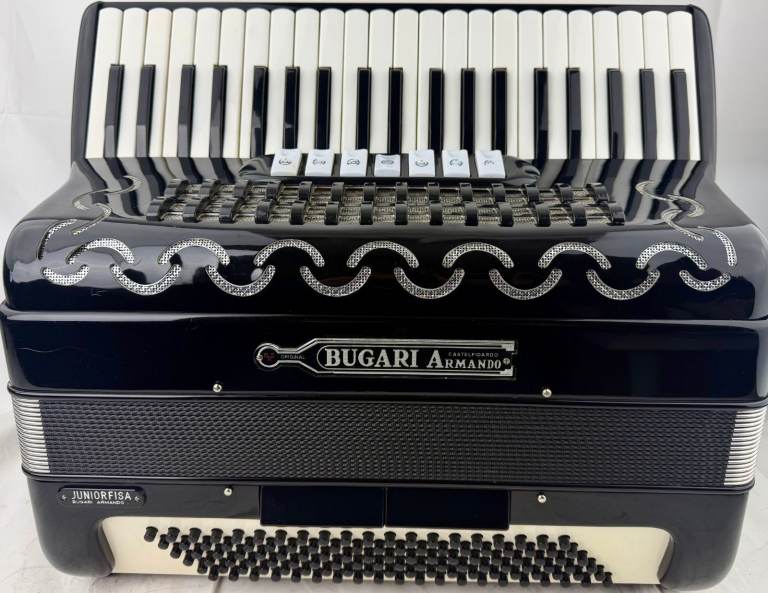 Bugari Armando Juniorfisa Accordion – 41 Keys / 120 Bass Buttons - 3 Voice Dry Tuned Piano Accordion