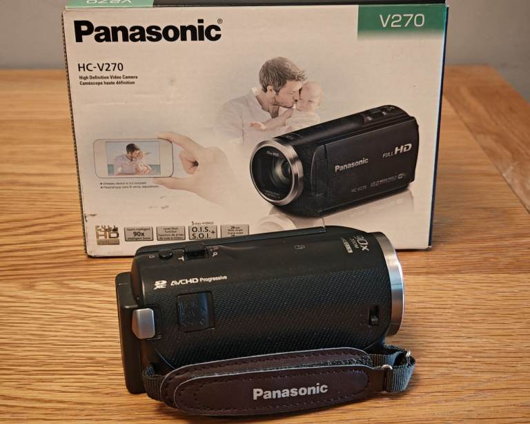 PANASONIC HC-V270 CAMCORDER 10MP 90X ZOOM FULL HD - WI-FI CONNECTIVITY
