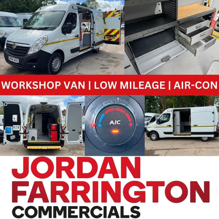 2018 68 reg VAUXHALL MOVANO L2 H2 WORKSHOP VAN EURO 6 LOVELY LOW MILEAGE*AIR-CON