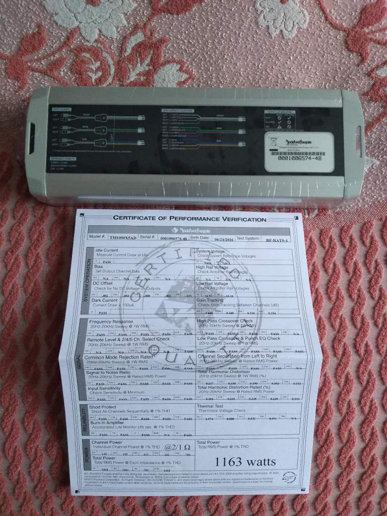 Rockford Fosgate Power TM1000X5AD Amplifier