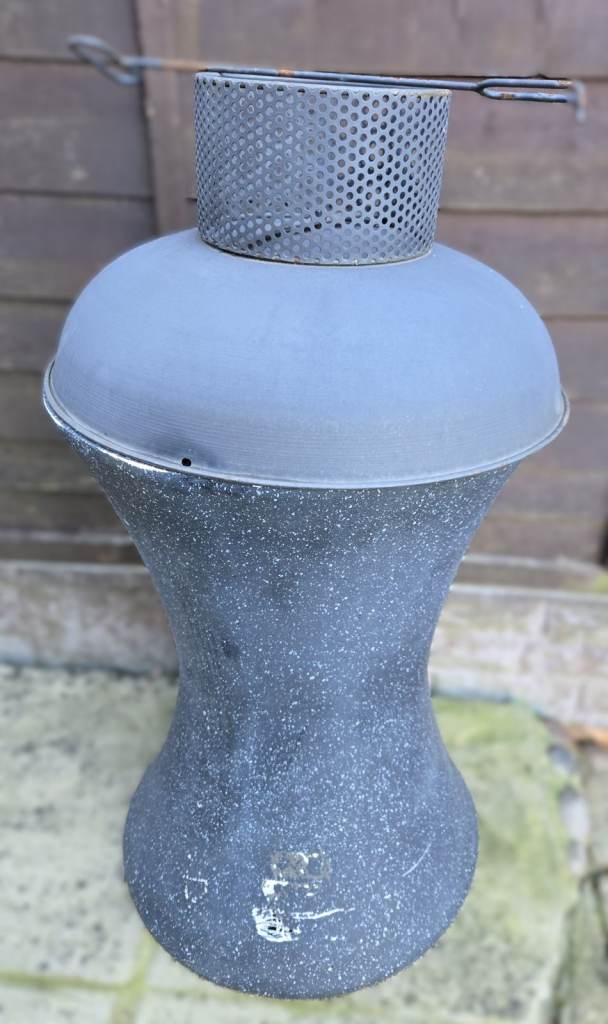 METAL & GYPSUM PATIO WOOD BURNING HEATER – Used, Good Condition 