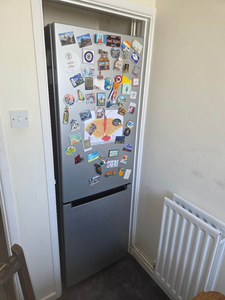 Indesit Grey Fridge Freezer – Good Condition