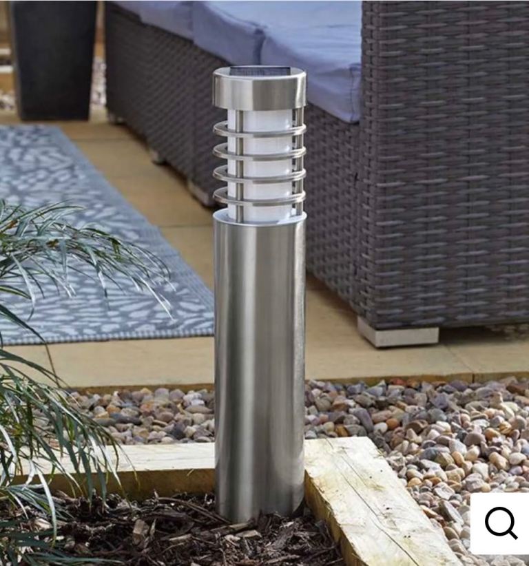 Solar Powered Large Bollard Garden Lights 