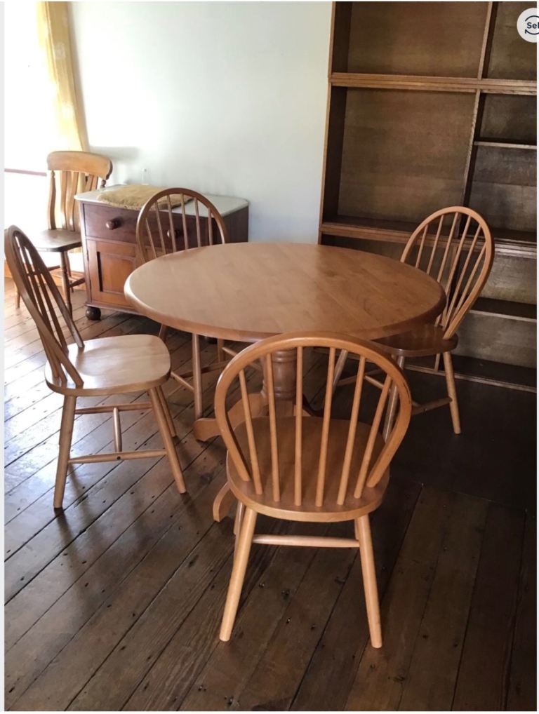Beech Table and 4 Chairs