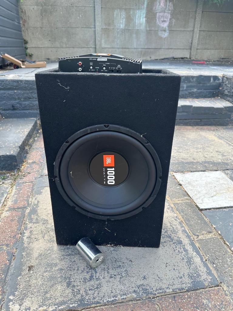 JBL GT Series 1000 Car Subwoofer and Amplifier - Good Condition