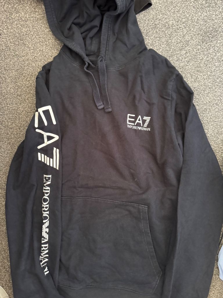 EA7 Emporio Armani Black Hoodie - Good Condition