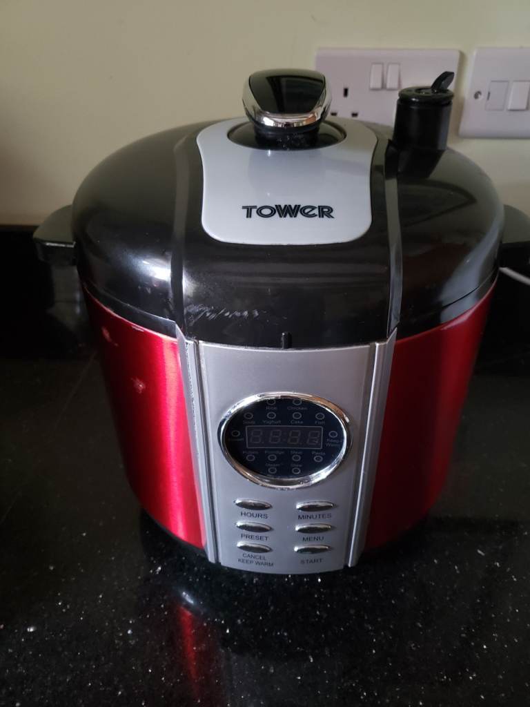 6 litre digital red pressure cooker unused