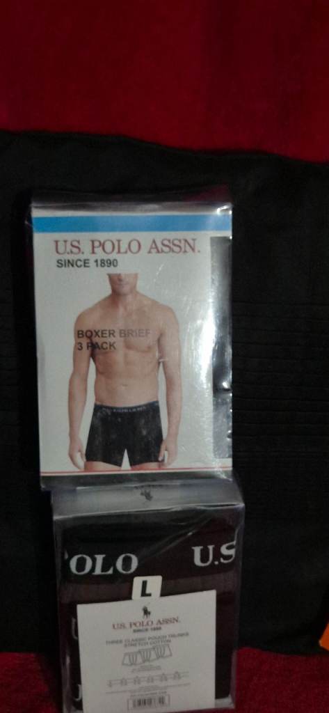 U.S. Polo Assn. Men's Boxer Shorts - 2 Pack, Size L, New