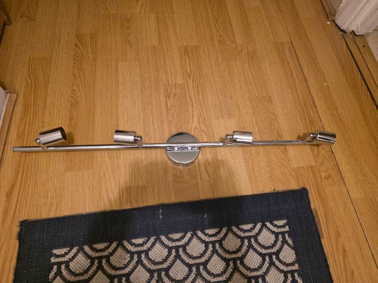 Quad GU10 Spotlight Bar in Brushed Chrome