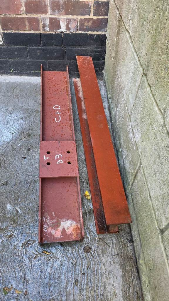 2x Structural Steel RSJ / UB Beams – New & Primed