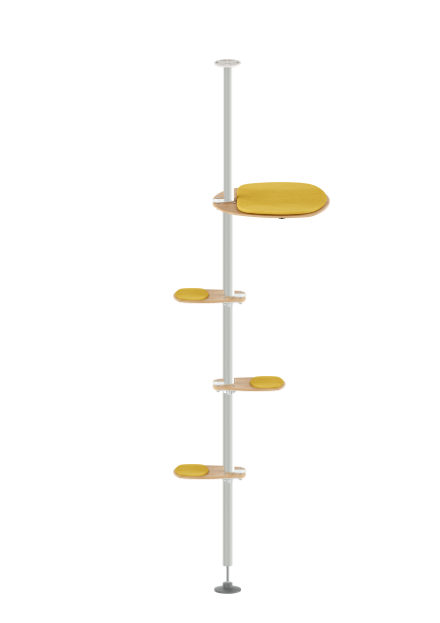 Omlet Telescopic Cat Tree RRP £299 (Yellow Cushions)