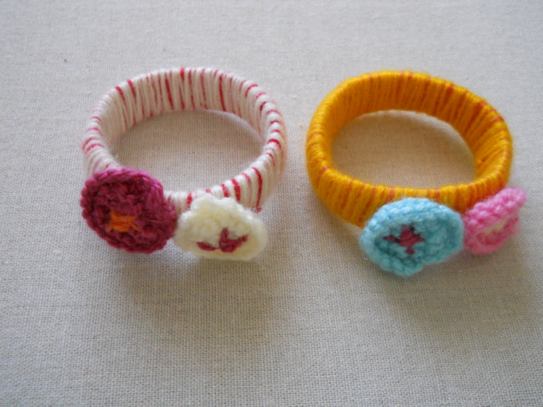 2 Hand Knitted Bangles - New
